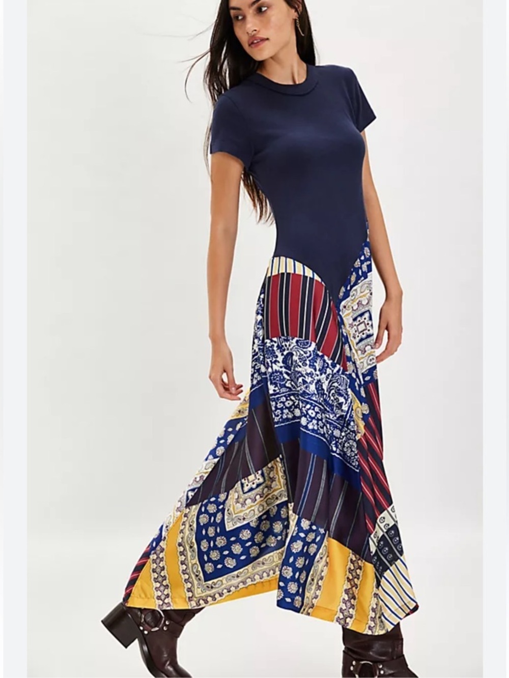 Free People We The Free Tied And True Bandana Midi Dress Size S/P